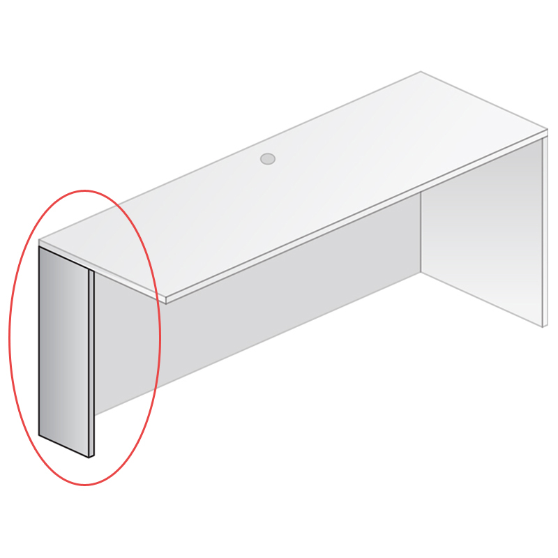 N-243LEG Nexus Half Leg for Credenza/Return Shell