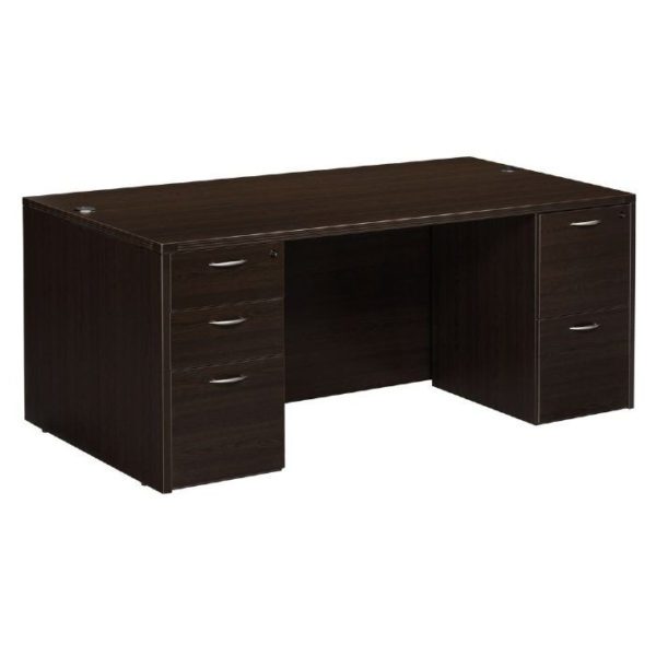 NTYP2, Nexus 71 x 35 Double Peds Desk with BB and FF Peds