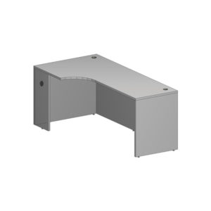 OFD182R, Ultra Laminate Curved Corner Credenza Shell Desk Shell, 71" x 24" x 36" x 24"