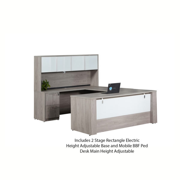 UP-400UFG48FF148-GO - U Set400 - Ultra PREMIUM Step Front 72 x 30 U-Set with Base-Shell with Frosted Glass Accents