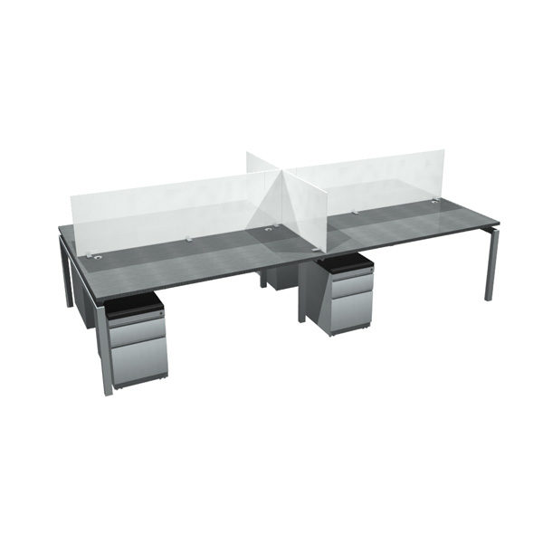 OFD-BI6630F-4WS Bench it 4-Plex Workstation - 66" x 30"