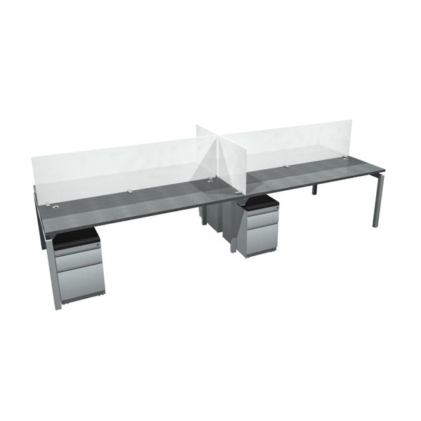 OFD-BI7224F-4WS Bench it 4-Plex Workstation - 72" x 24"
