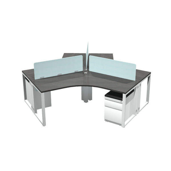 OFD-CI1202448-3WS Connect it Tri-Pod Workstation - 120° 24" x 48" x 48" x 24"
